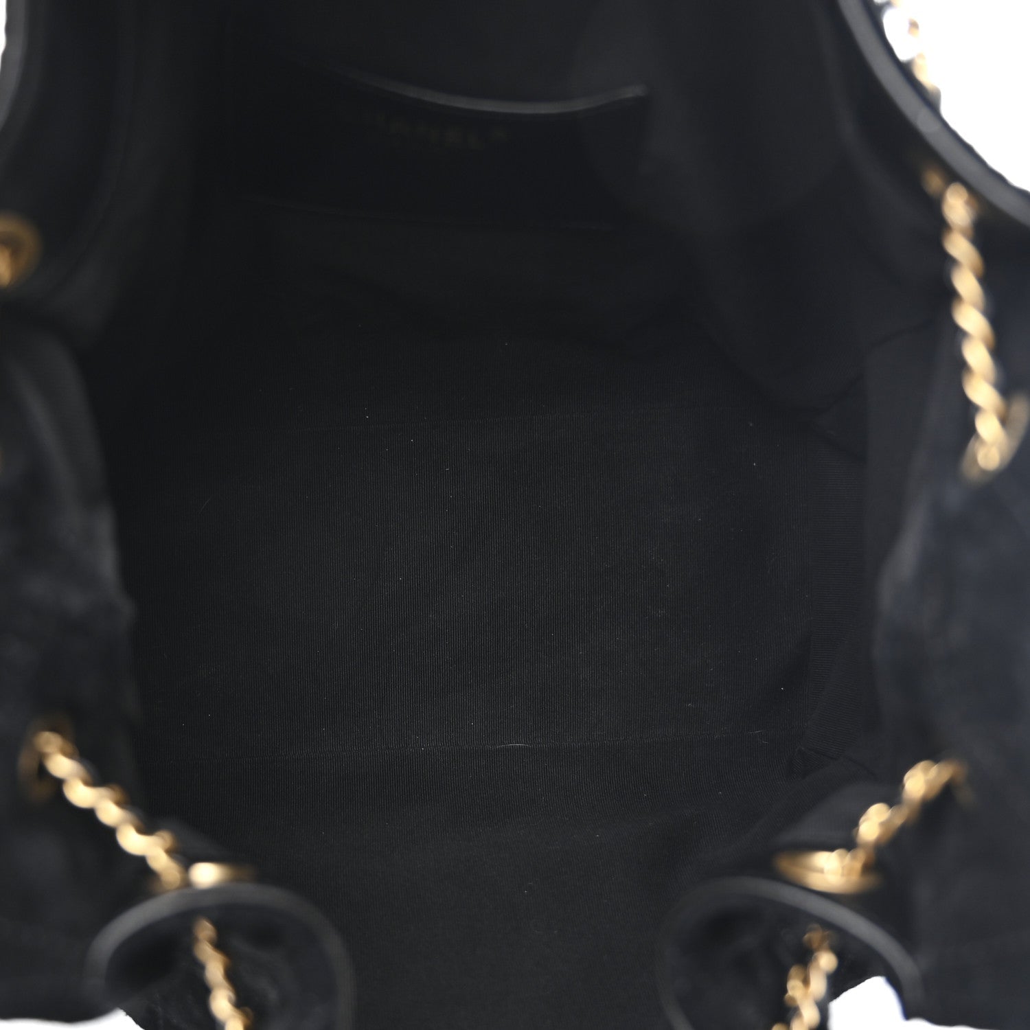 Chanel Suede Quilted Medium Chanel 25 Handbag Black