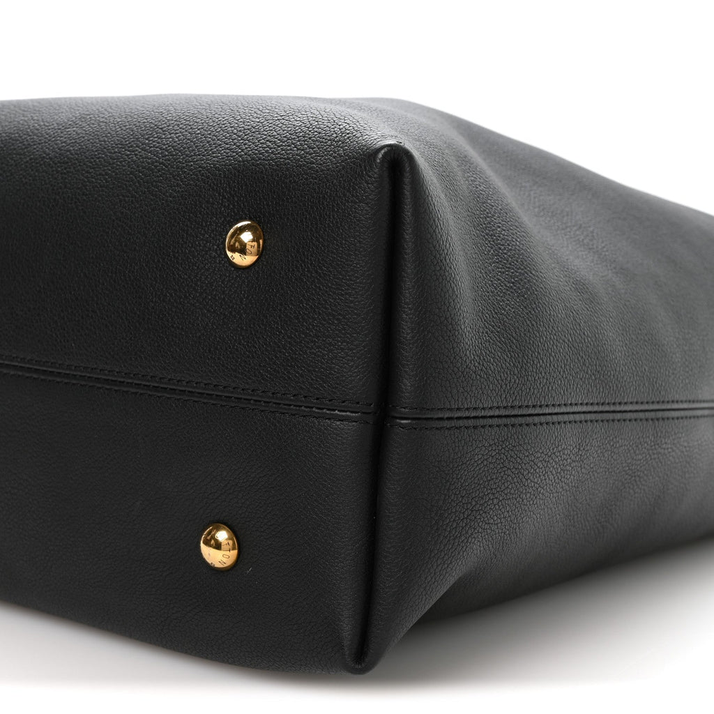 Louis Vuitton Grained Calfskin Low Key Hobo MM Black