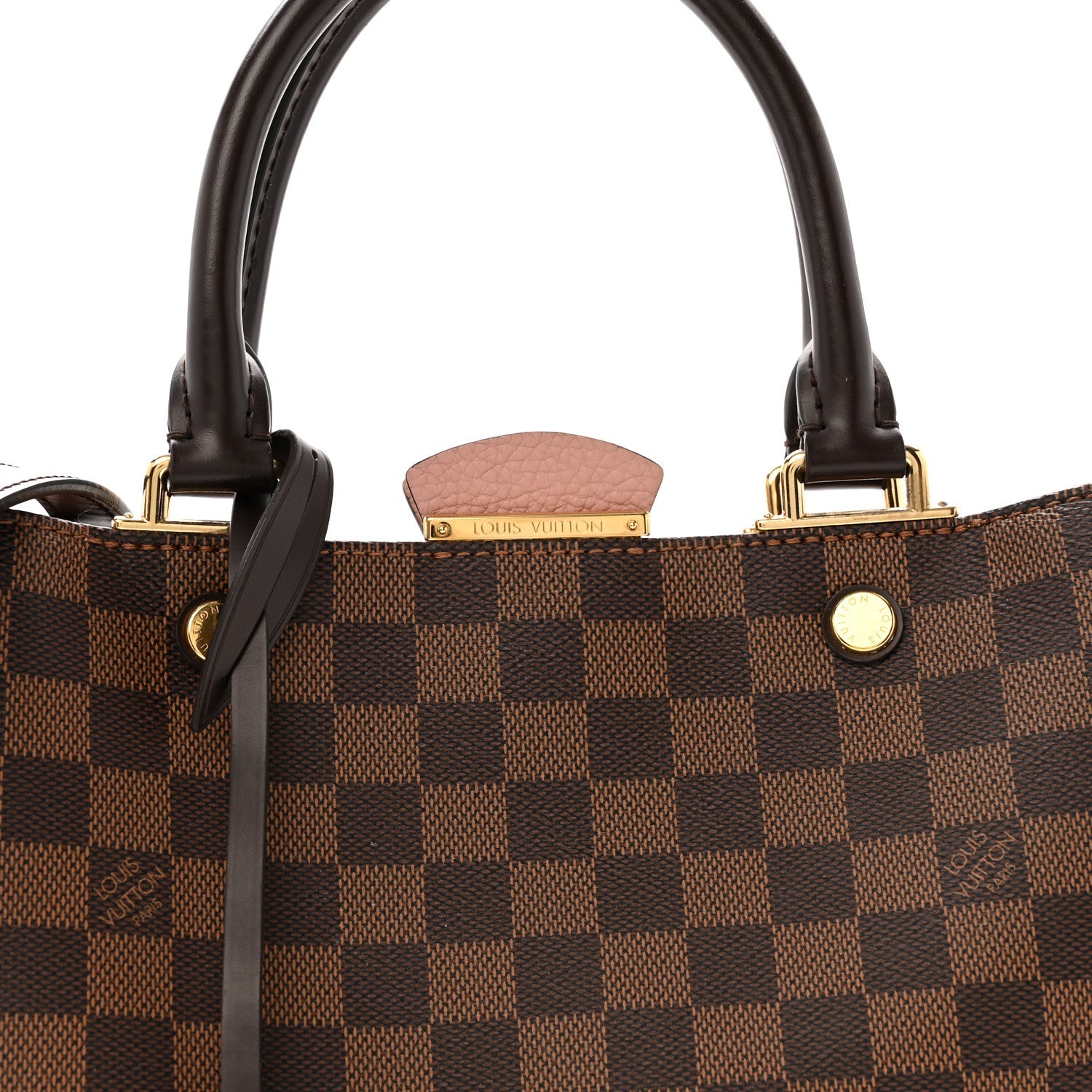 Louis Vuitton Damier Ebene Cuir Taurillon Brittany Magnolia