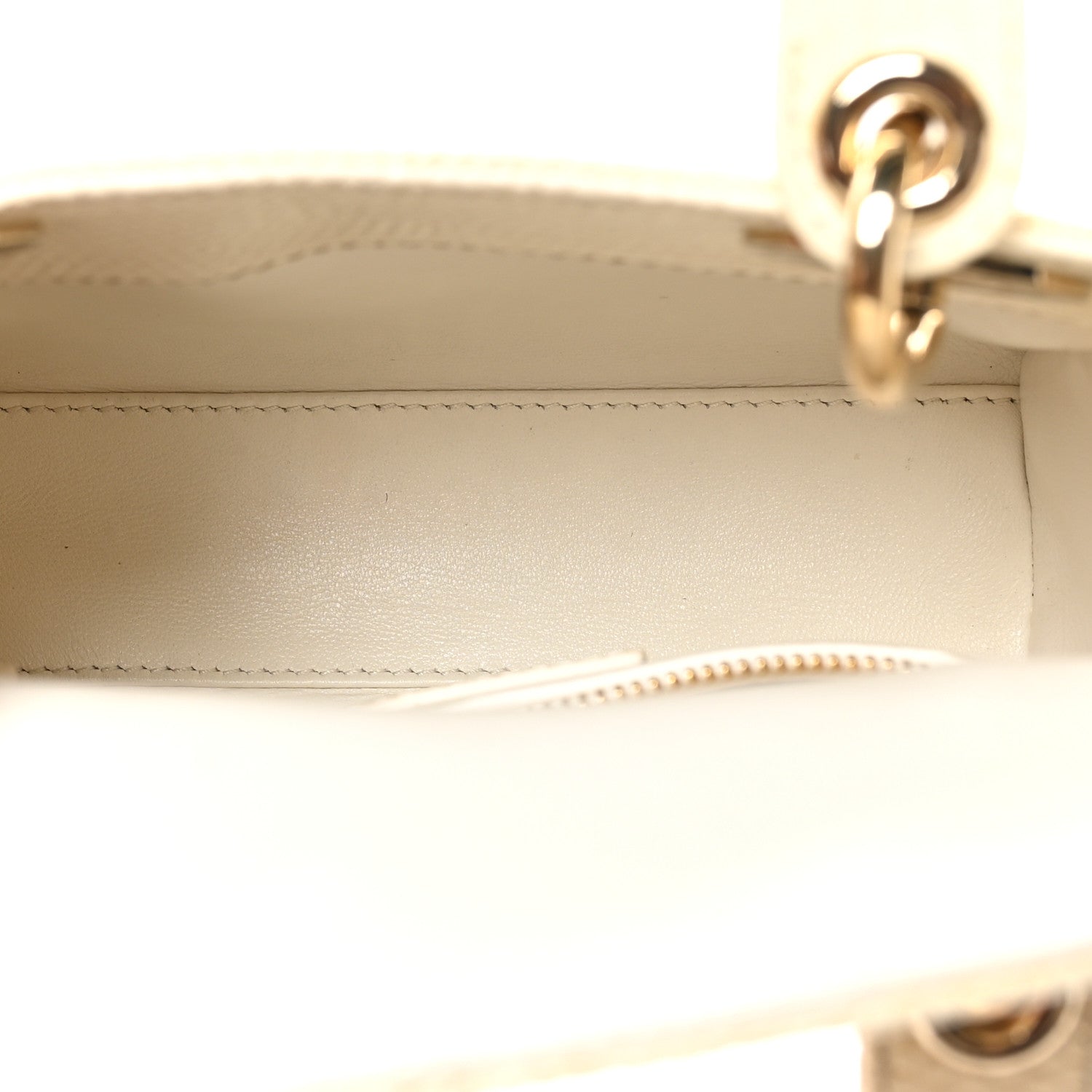 Christian Dior Lizard Mini Lady Dior White