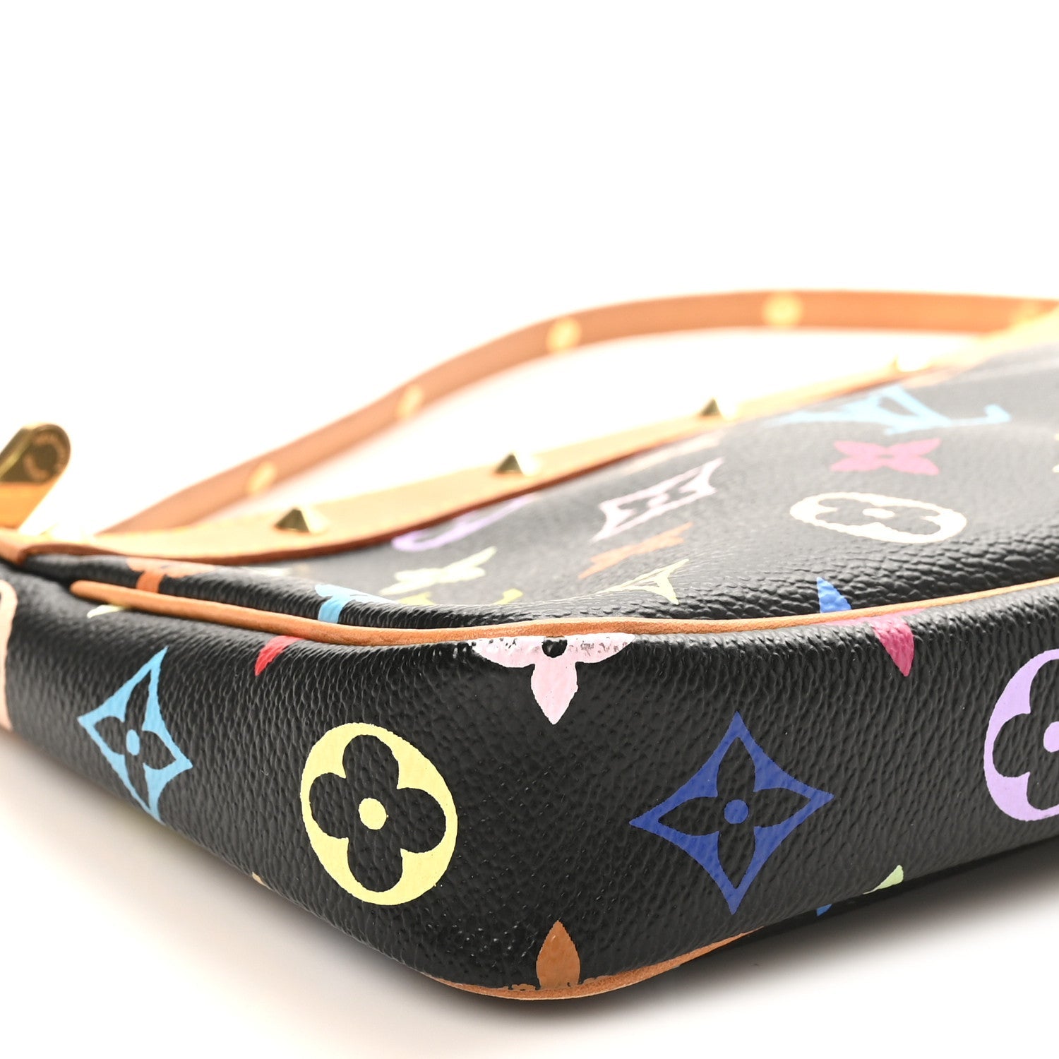 Louis Vuitton Monogram Multicolor Pochette Accessories Black