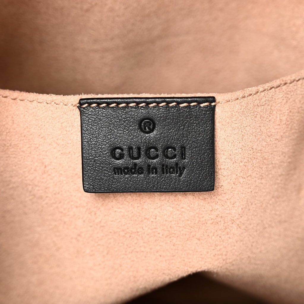 Gucci Calfskin Matelasse GG Marmont Dome Backpack Black