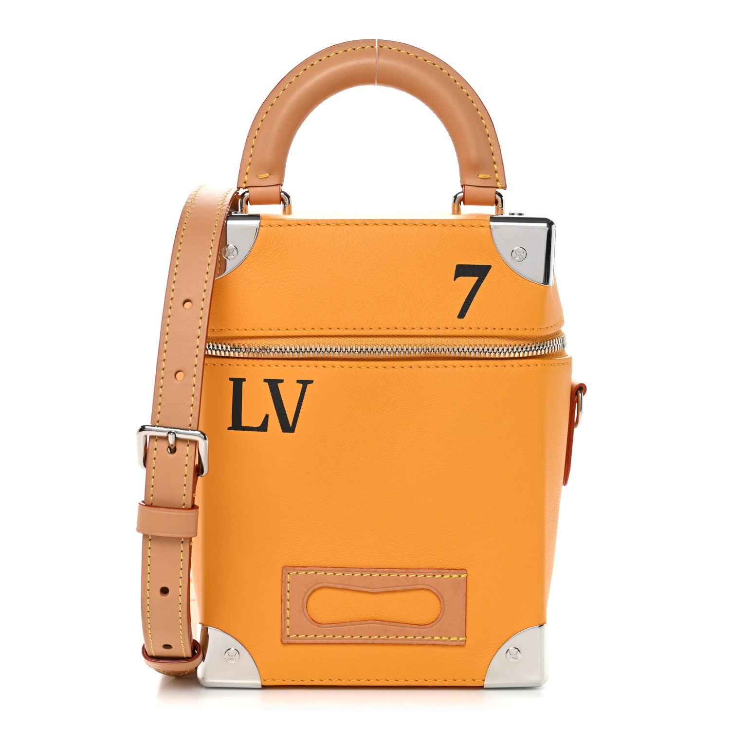 Louis Vuitton Calfskin N°7 Vertical Box Trunk Yellow