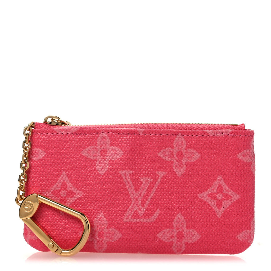 Louis Vuitton Monogram Origine Lin Key Pouch Rose Ruban
