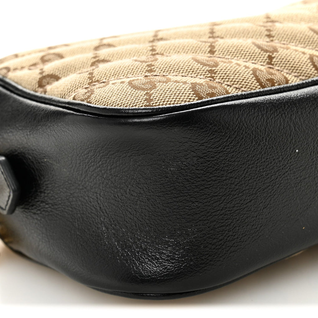 Gucci Monogram Matelasse Diagonal Small GG Marmont Chain Shoulder Bag Beige Black