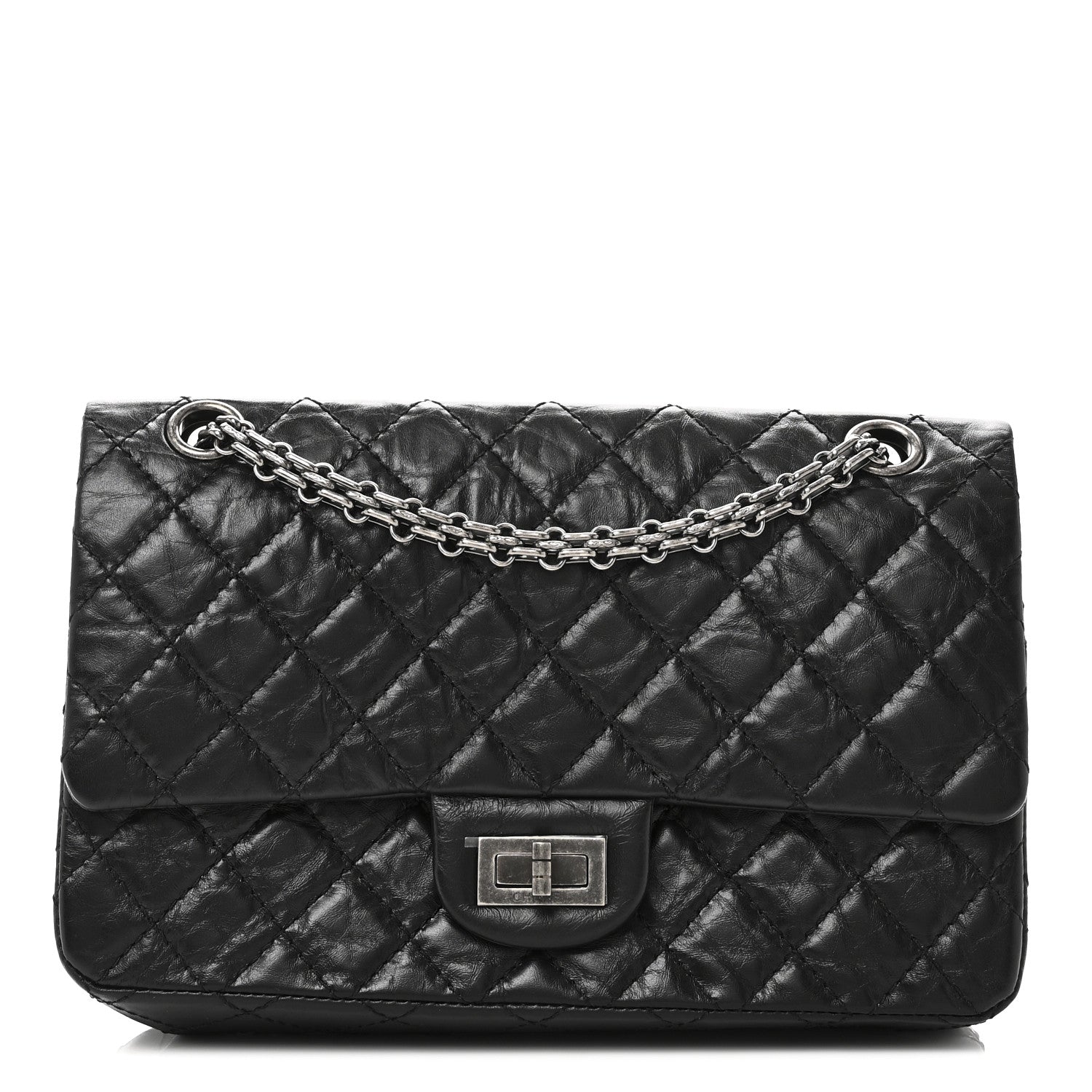 Chanel Aged Calfskin Quilted 2.55 Reissue 225 Flap Black