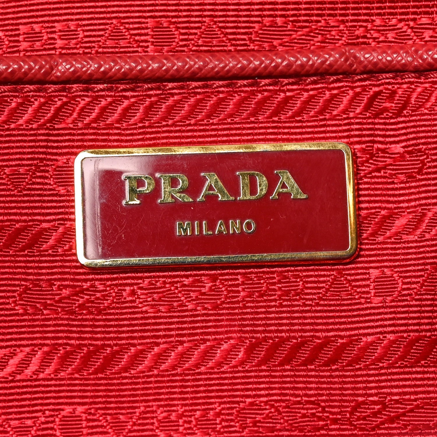 Prada Saffiano Lux Large Tote Fuoco