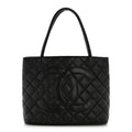 Chanel Caviar Quilted Medallion Tote Black