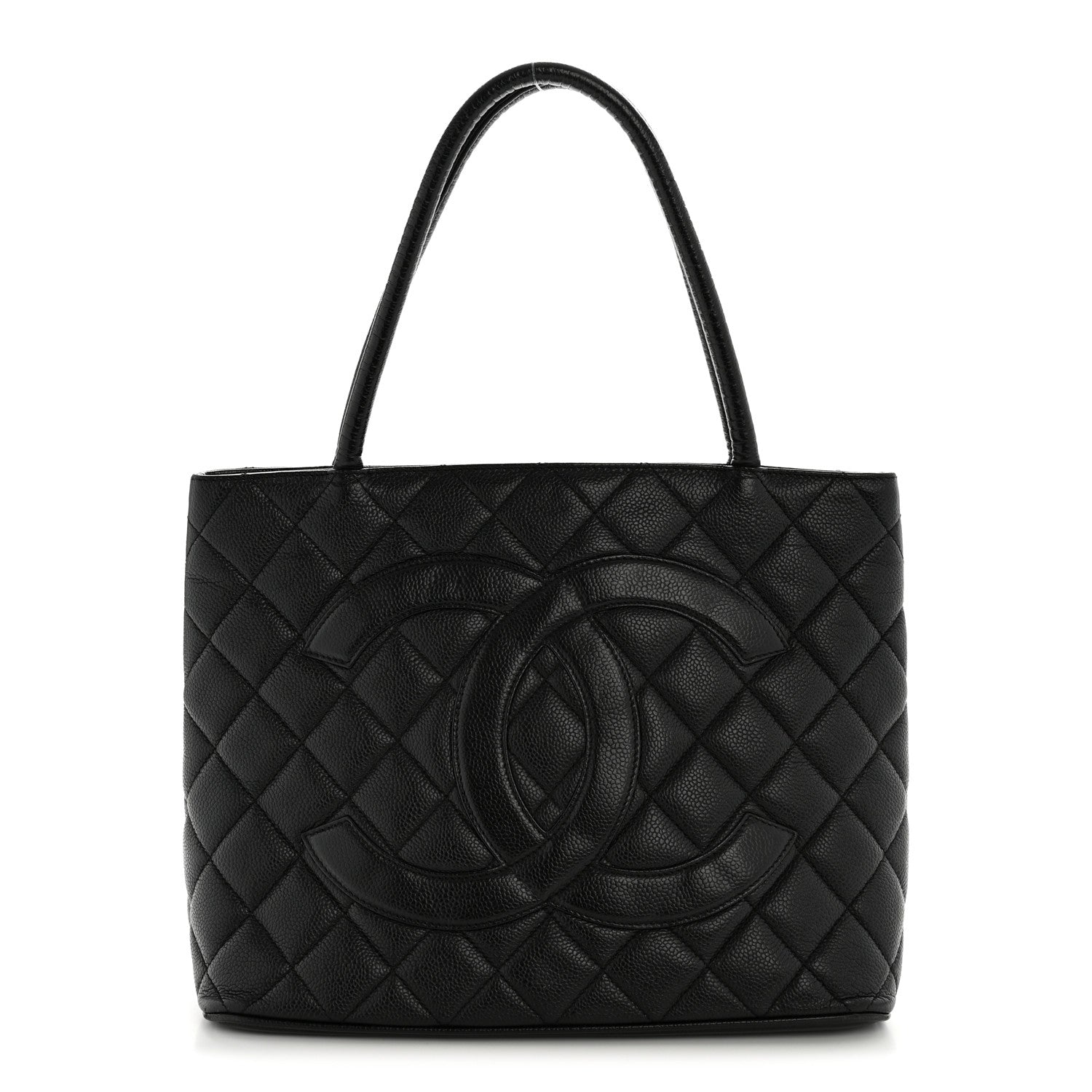 Chanel Caviar Quilted Medallion Tote Black