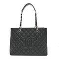 Chanel Caviar Quilted Grand Shopping Tote GST Black