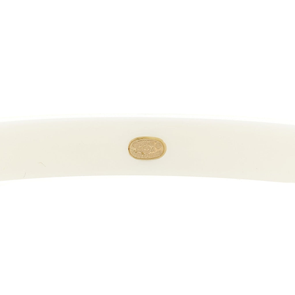 Resin CC Pearl Cuff Transparent White