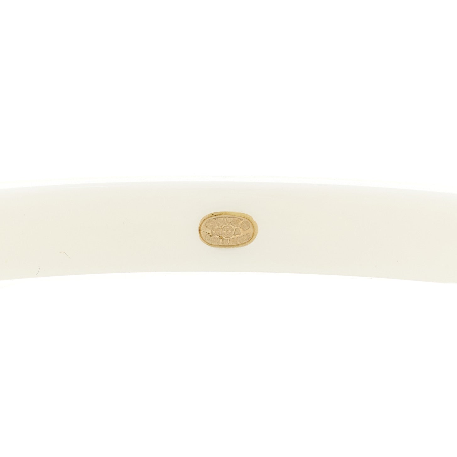 Resin CC Pearl Cuff Transparent White