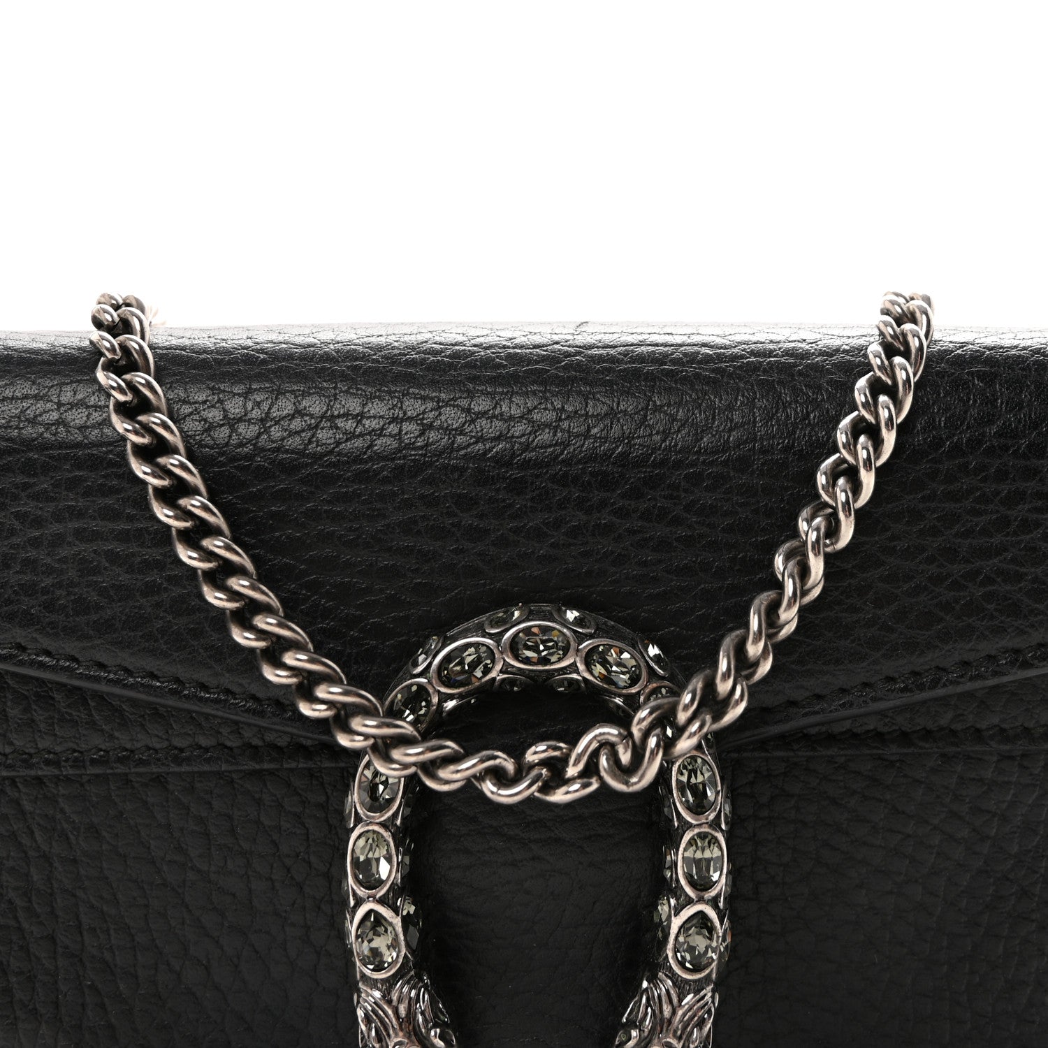 Gucci Calfskin Super Mini Dionysus Shoulder Bag Black