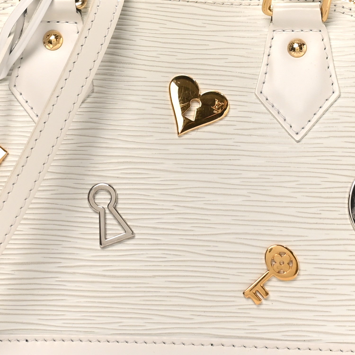 Louis Vuitton Epi Love Lock Alma BB White