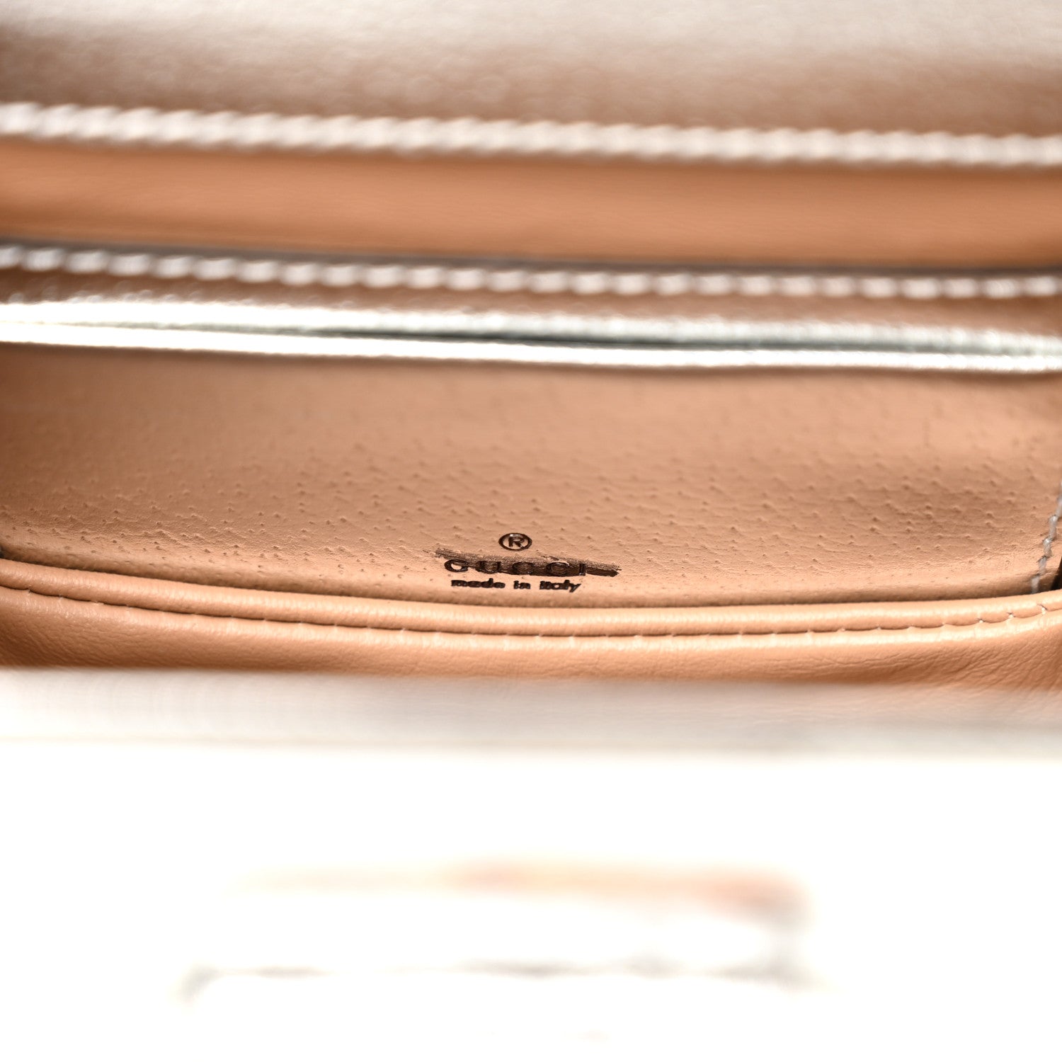Gucci Boarded Dyana Lux Calfskin Mini Bamboo 1947 Top Handle Bag Silver