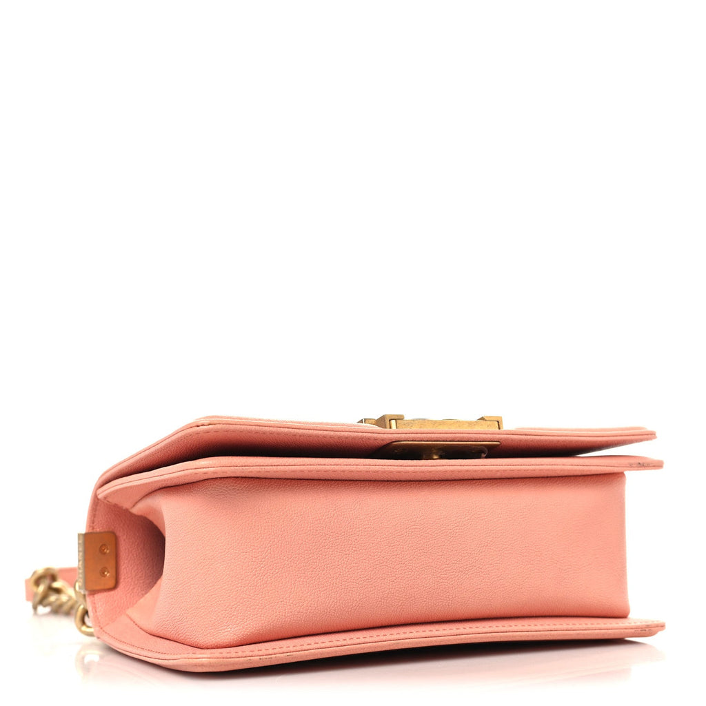 Chanel Caviar Quilted Small Boy Flap Light Pink