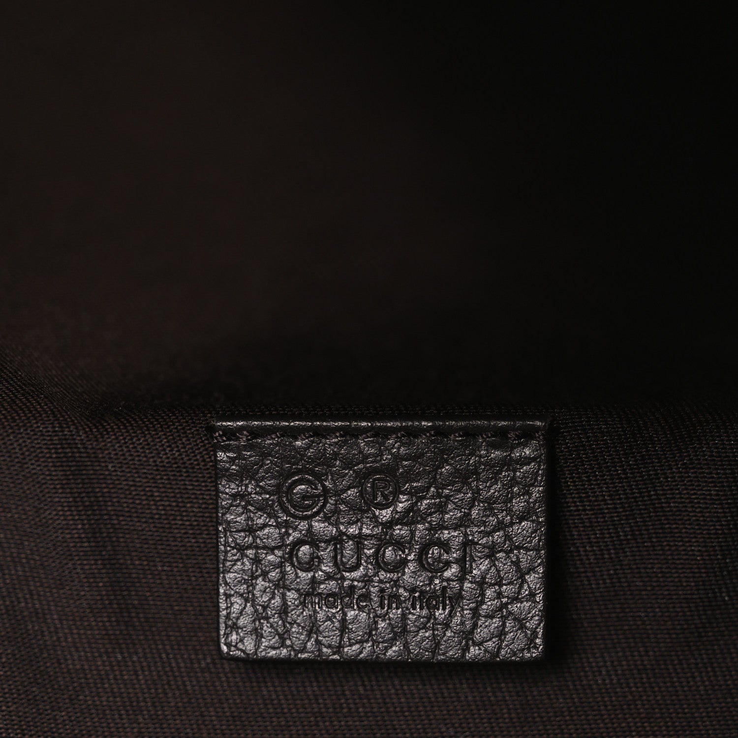 Gucci Monogram Dollar Calfskin Waist Pouch Beige Ebony Testa di Moro Marrone Scuro