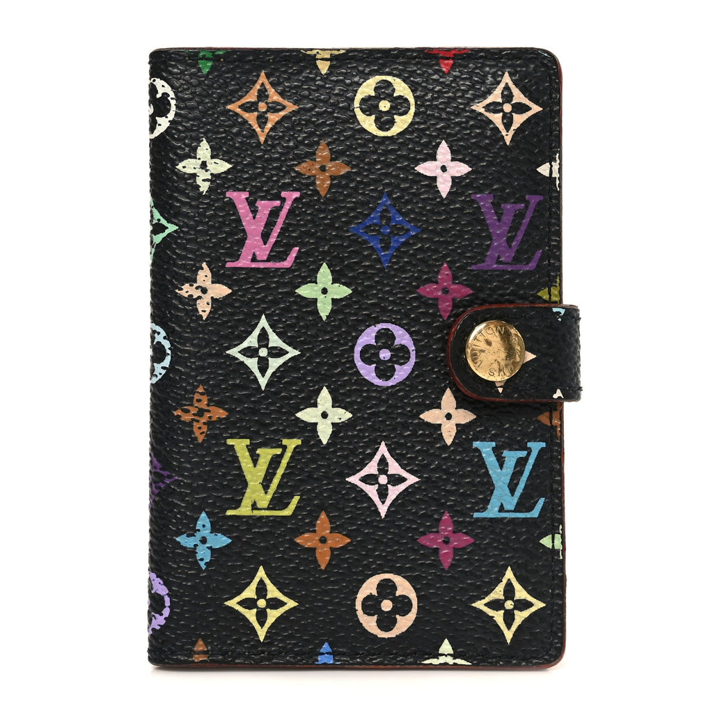 Louis Vuitton Monogram Multicolor Carnet de Bal Mini Agenda Cover Black
