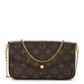 Louis Vuitton Monogram Pochette Felicie Chain Wallet Fuchsia