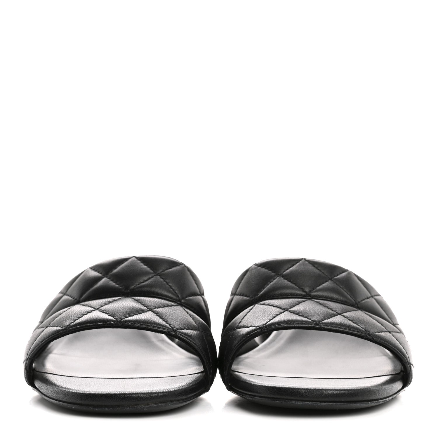 Lambskin Quilted Mules 40 Black