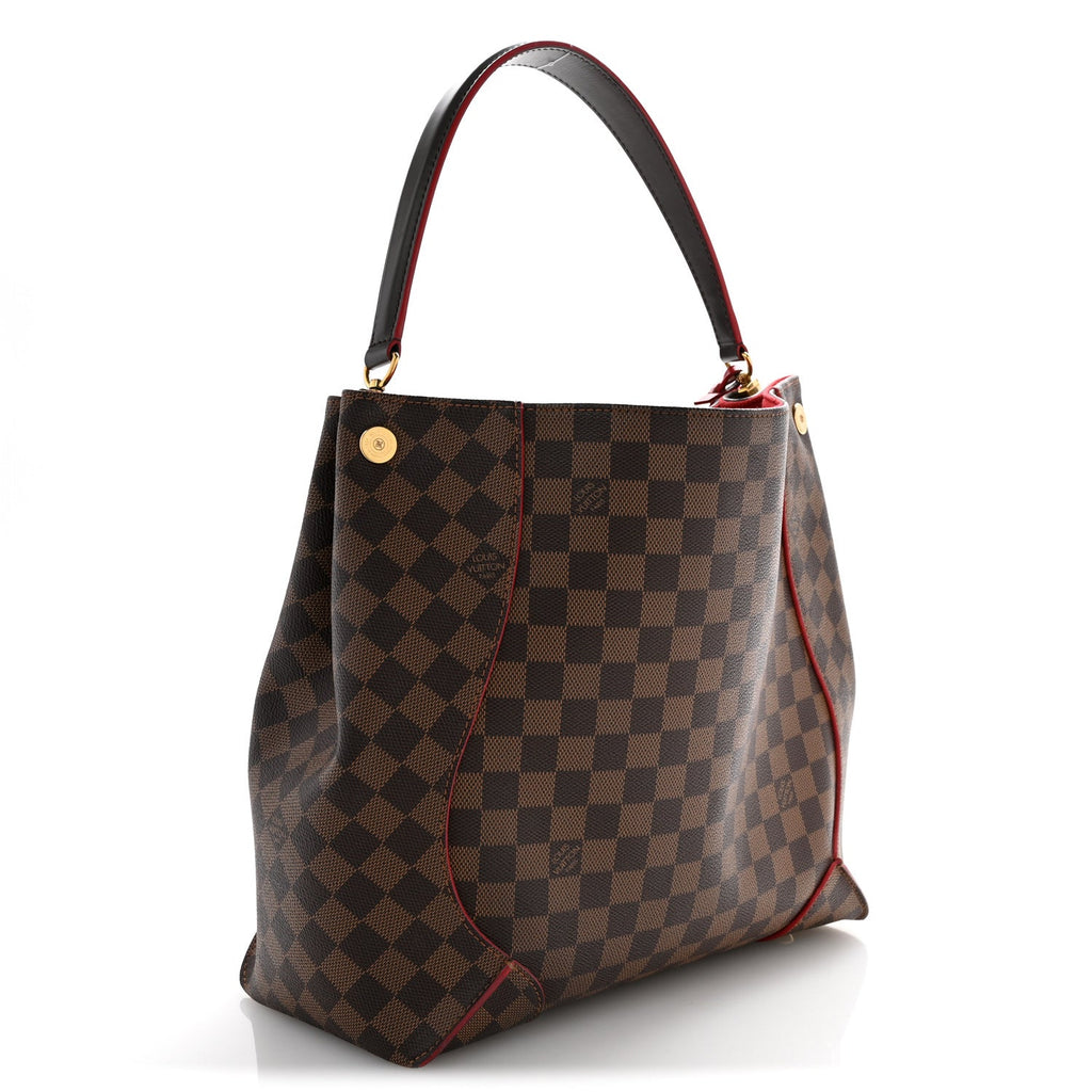 Louis Vuitton Damier Ebene Caissa Hobo Cherry