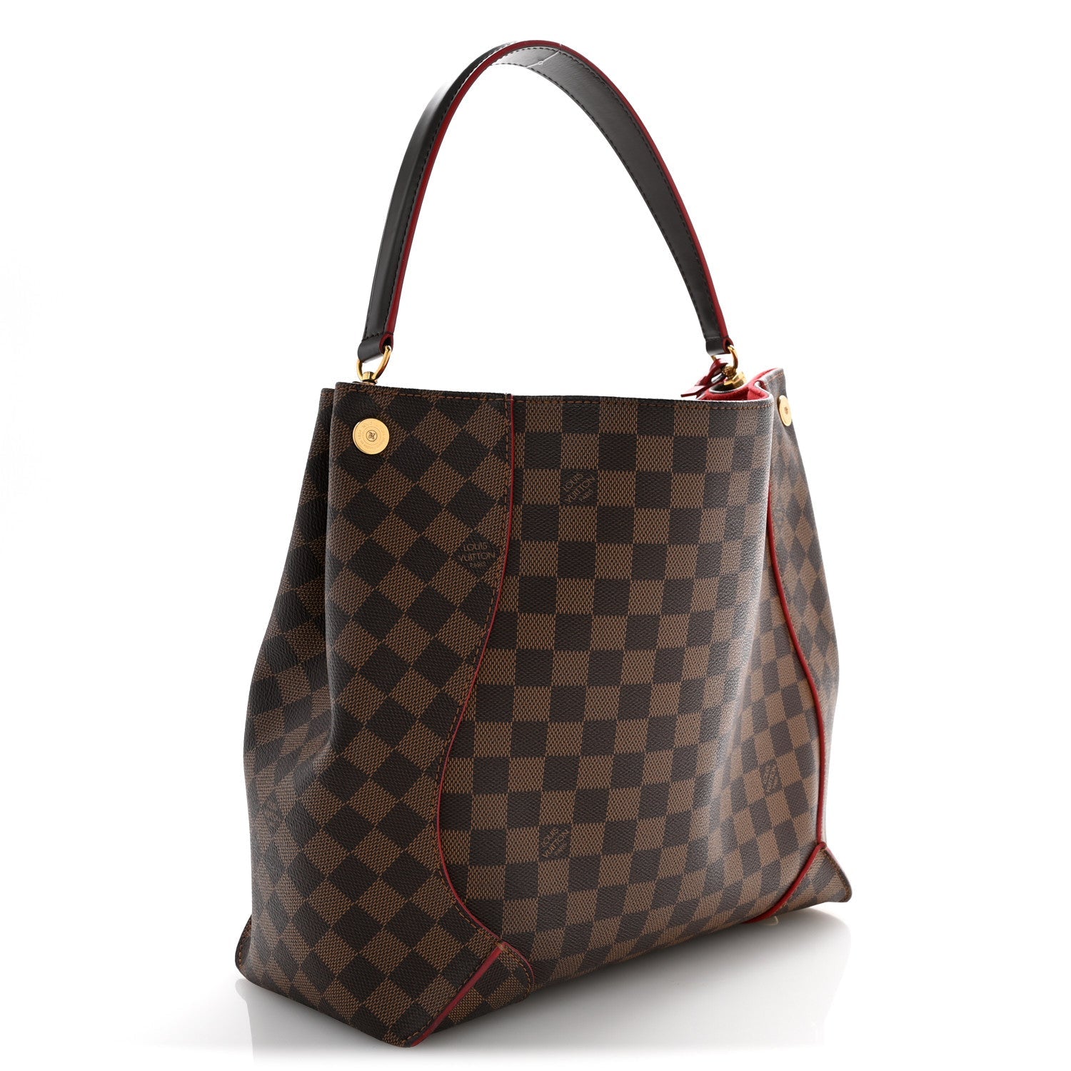 Louis Vuitton Damier Ebene Caissa Hobo Cherry