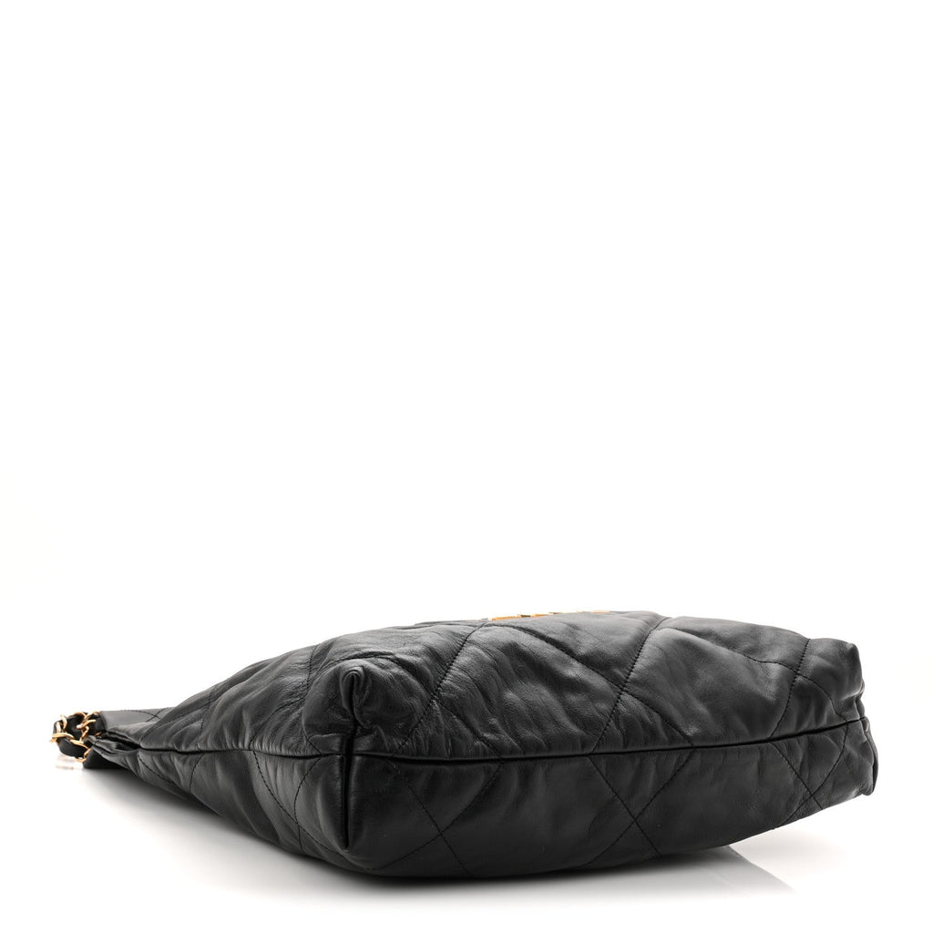 Chanel Shiny Calfskin Quilted Small Chanel 22 Black