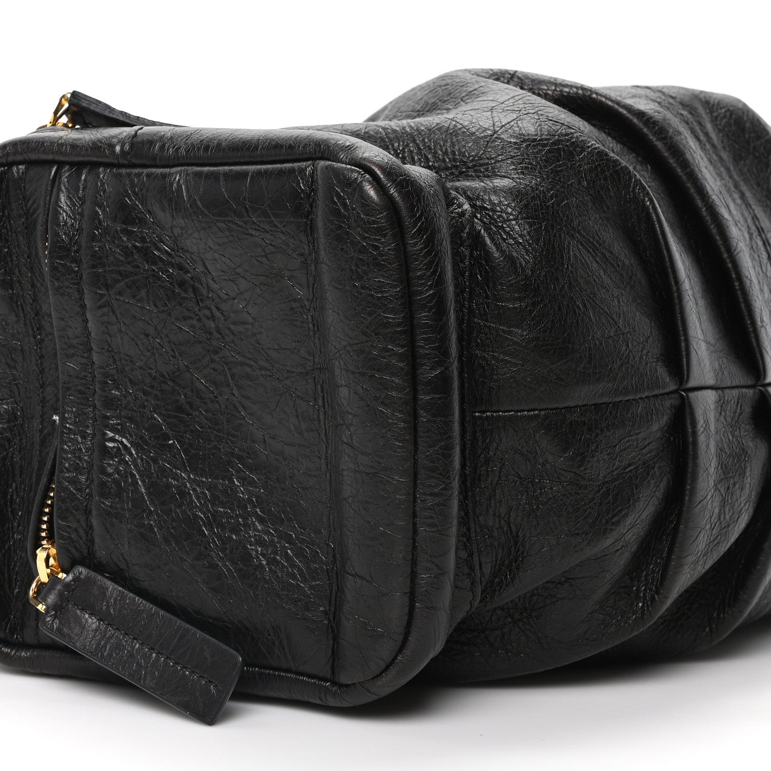 Christian Dior Crinkled Calfskin Large Grand Tour Multipocket Bag Black