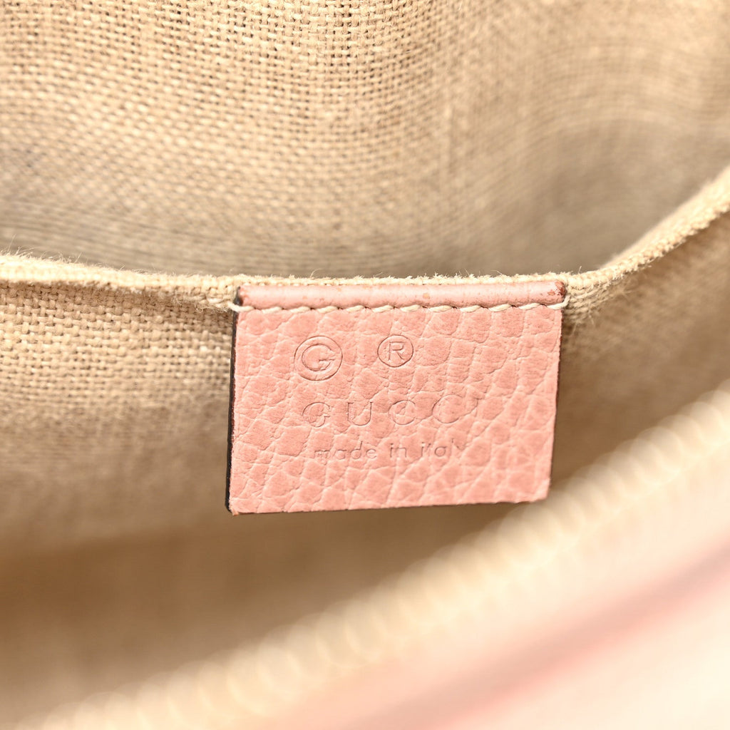 Gucci Dollar Calfskin Small GG Charm Dome Bag Soft Pink