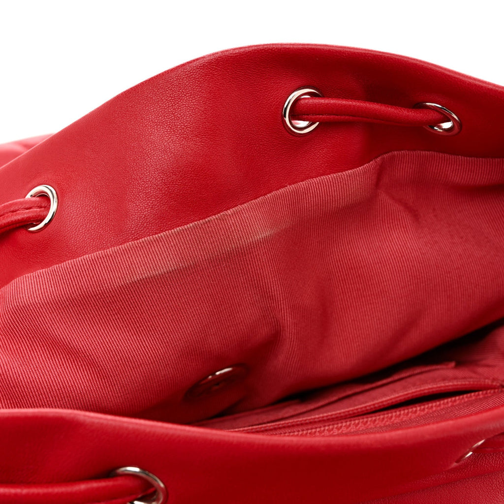 Chanel Lambskin Quilted Small Urban Spirit Backpack Red