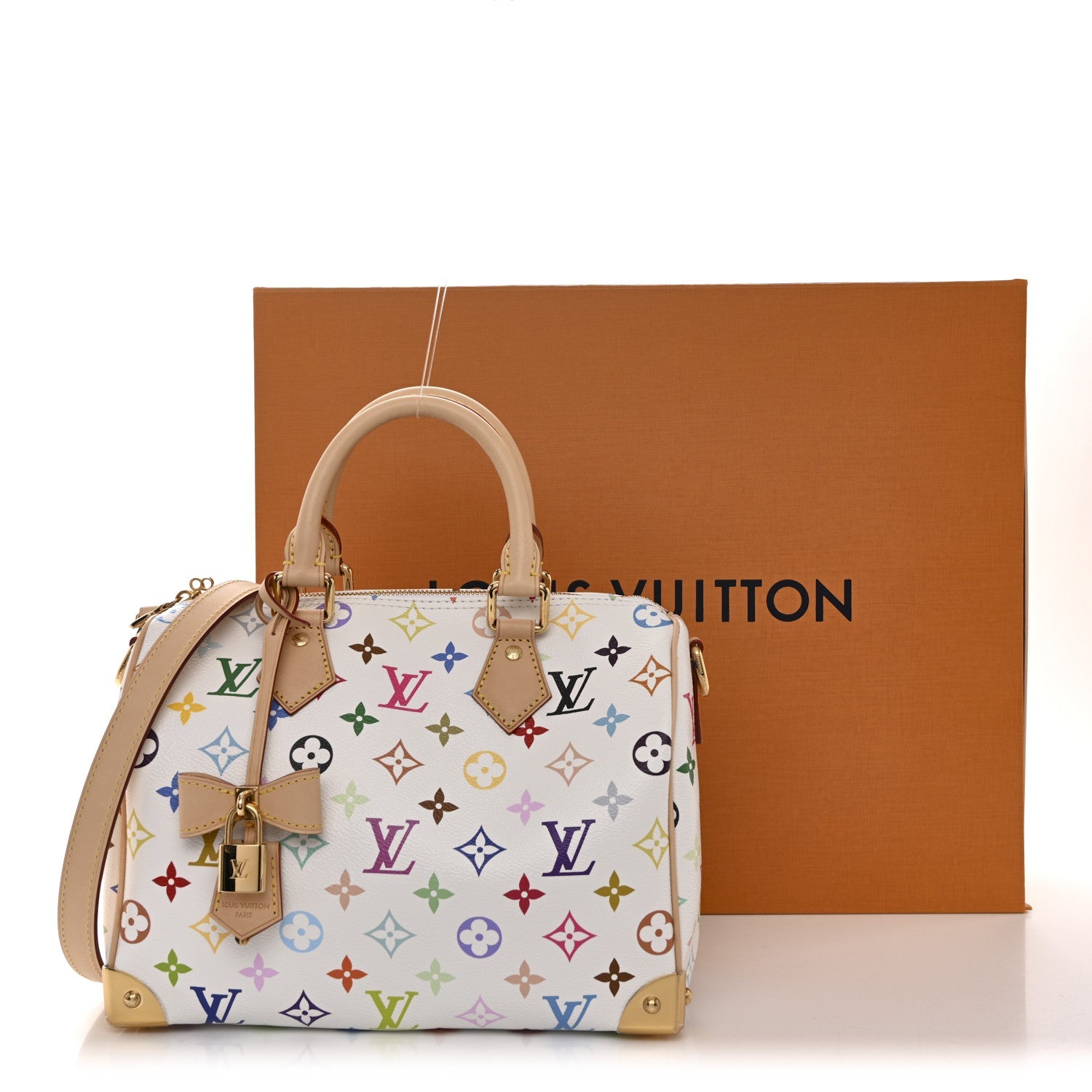 Louis Vuitton LV X TM Monogram Multicolor Speedy Bandouliere 25 White