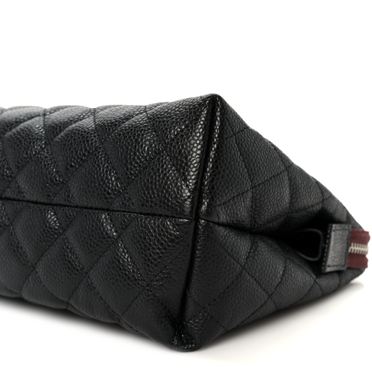 Caviar Quilted Cosmetic Case Black