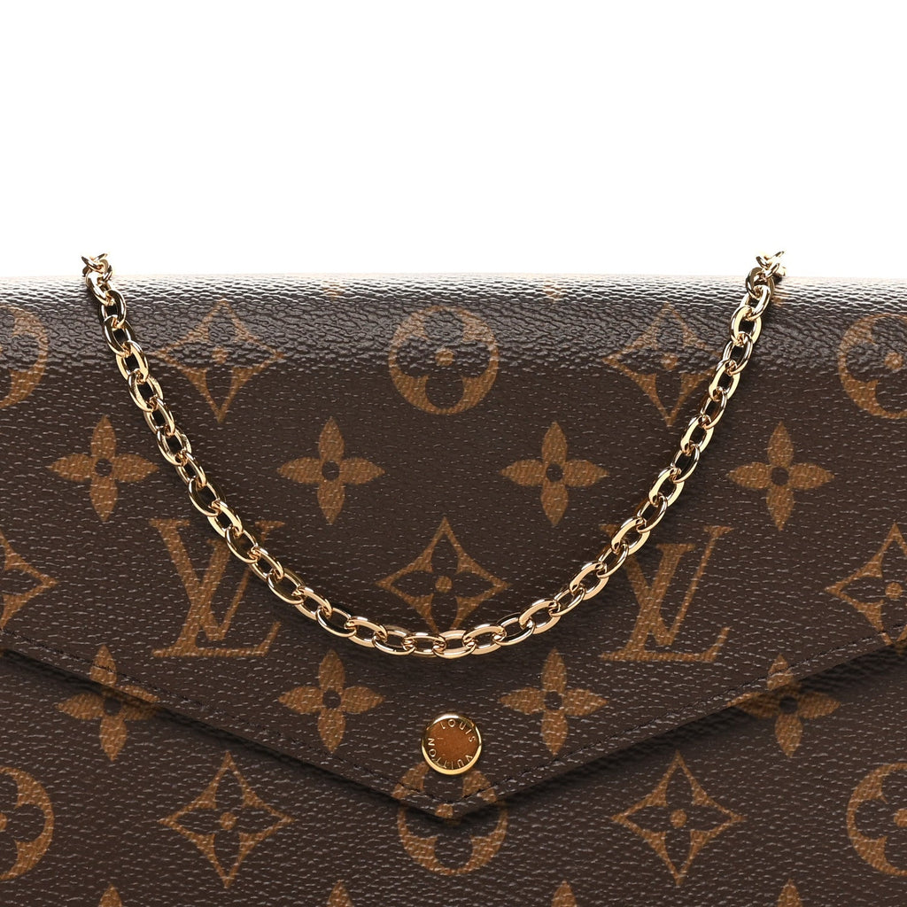 Louis Vuitton Monogram Pochette Felicie Chain Wallet Fuchsia