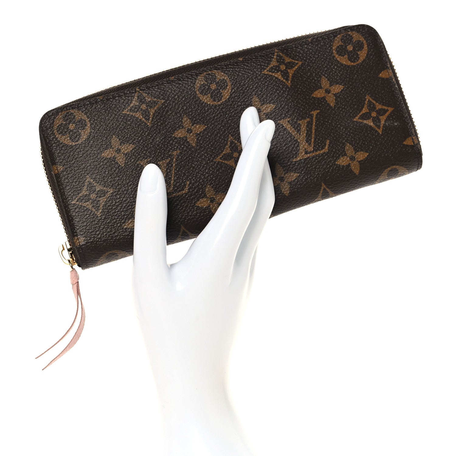 Louis Vuitton Monogram Clemence Wallet Rose Ballerine