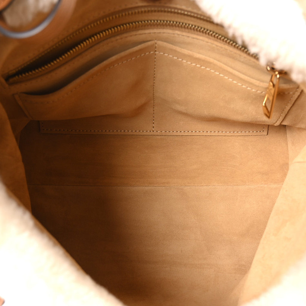 Louis Vuitton Suede Mahina CarryAll PM Beige