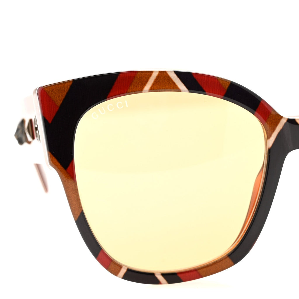 Gucci Acetate Square Frame Sunglasses GG0059S Multicolor