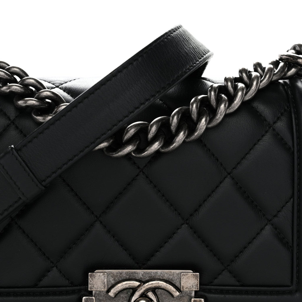 Chanel Calfskin Quilted Small Boy Flap Black