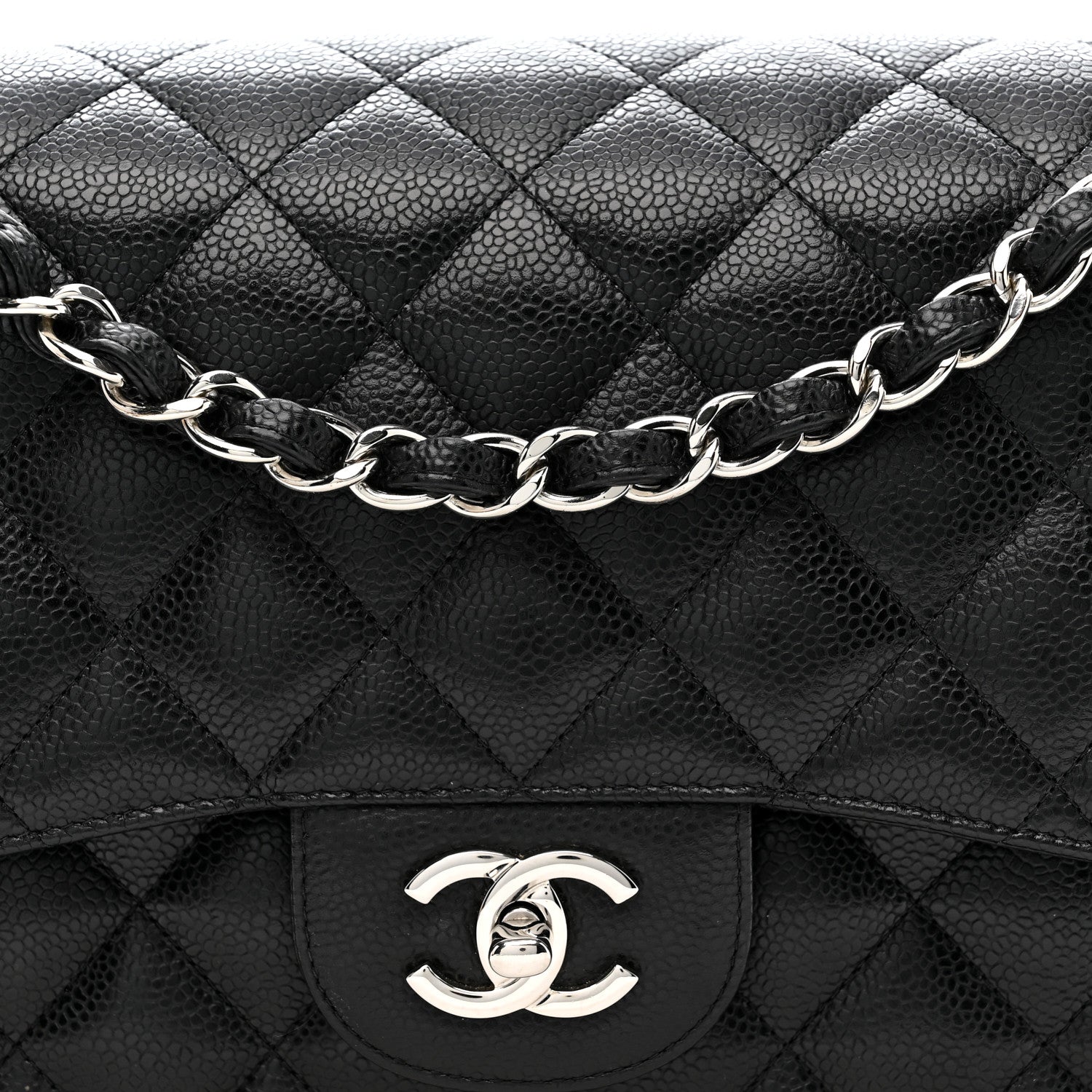 Chanel Caviar Quilted Jumbo Double Flap Black