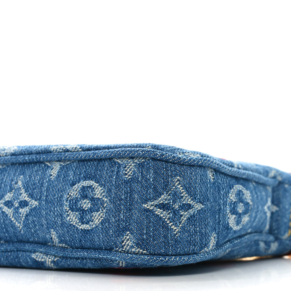 Louis Vuitton LV X TM Monogram Denim Cerises Pochette Accessories Blue