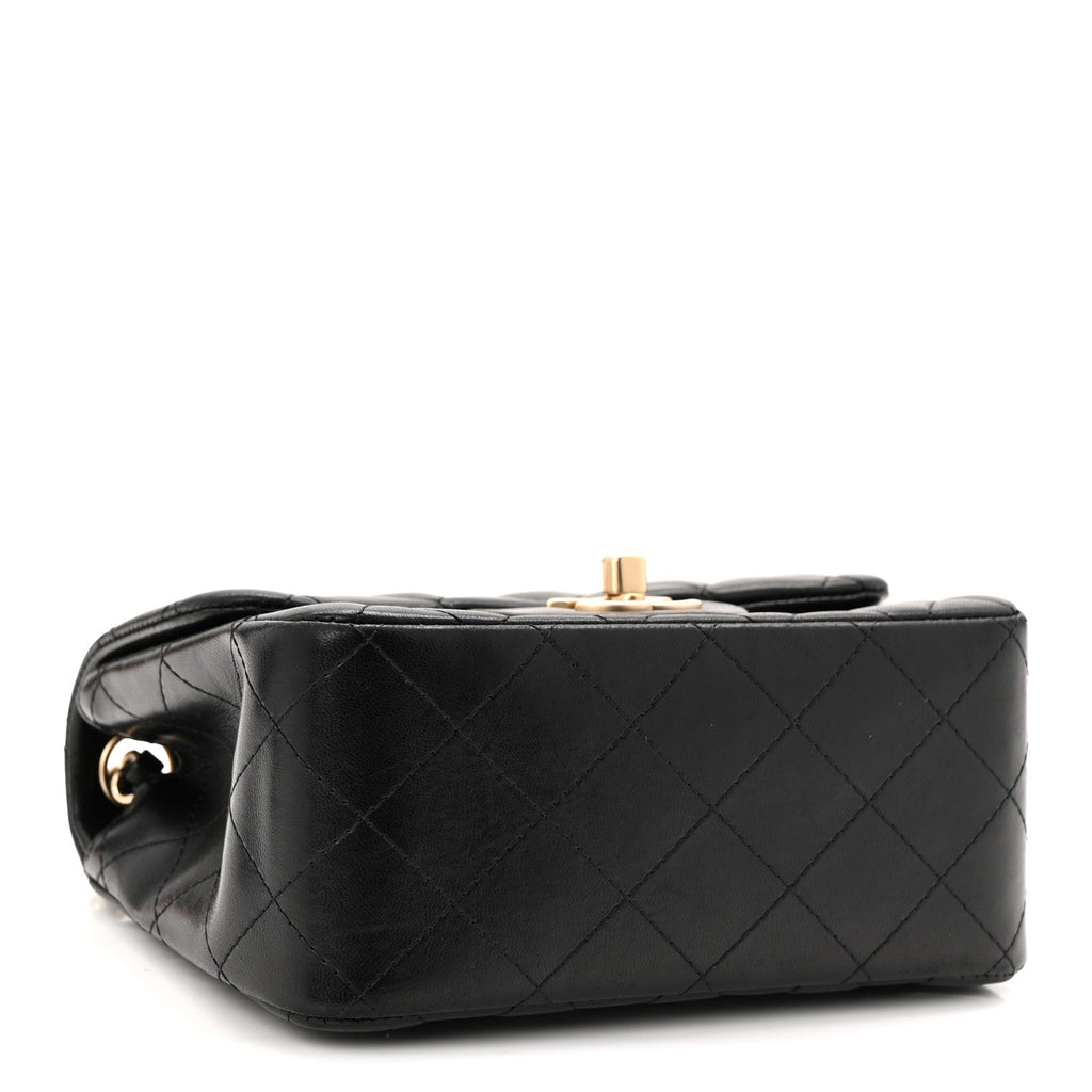 Chanel Lambskin Quilted Mini Square Flap Black