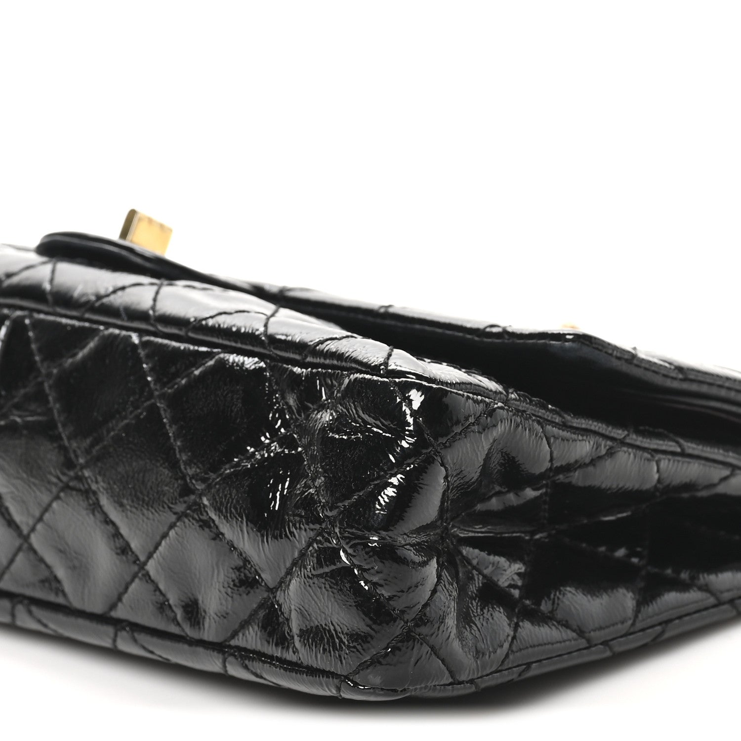 Chanel Distressed Patent Quilted 2.55 Reissue 226 Flap Black