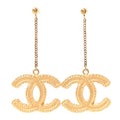 CC Drop Earrings Matte Gold