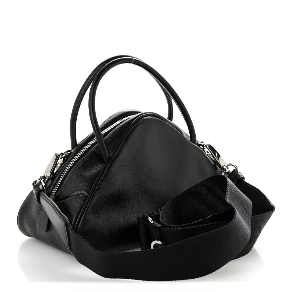 Prada Grace Lux Triangle Top Handle Shoulder Bag Black