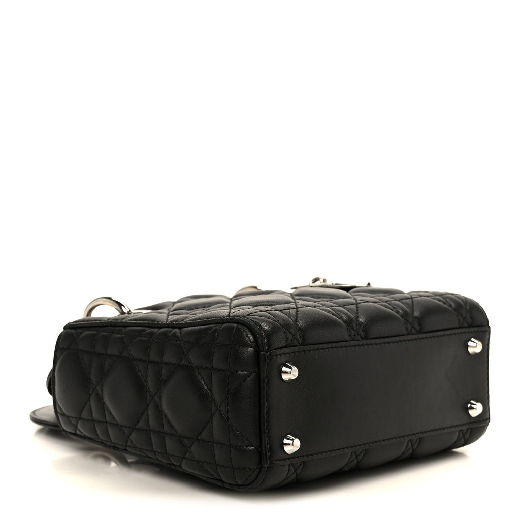 Christian Dior Lambskin Cannage Mini Lady Dior Black