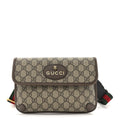 Gucci GG Supreme Monogram Neo Vintage Web Belt Bag Brown