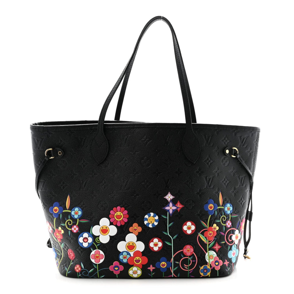 Louis Vuitton LV X TM Empreinte Flowers Neverfull MM Black