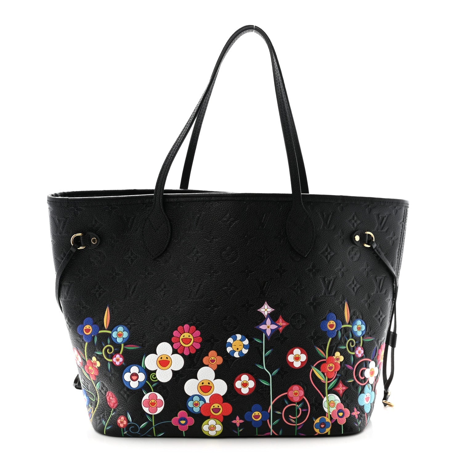 Louis Vuitton LV X TM Empreinte Flowers Neverfull MM Black