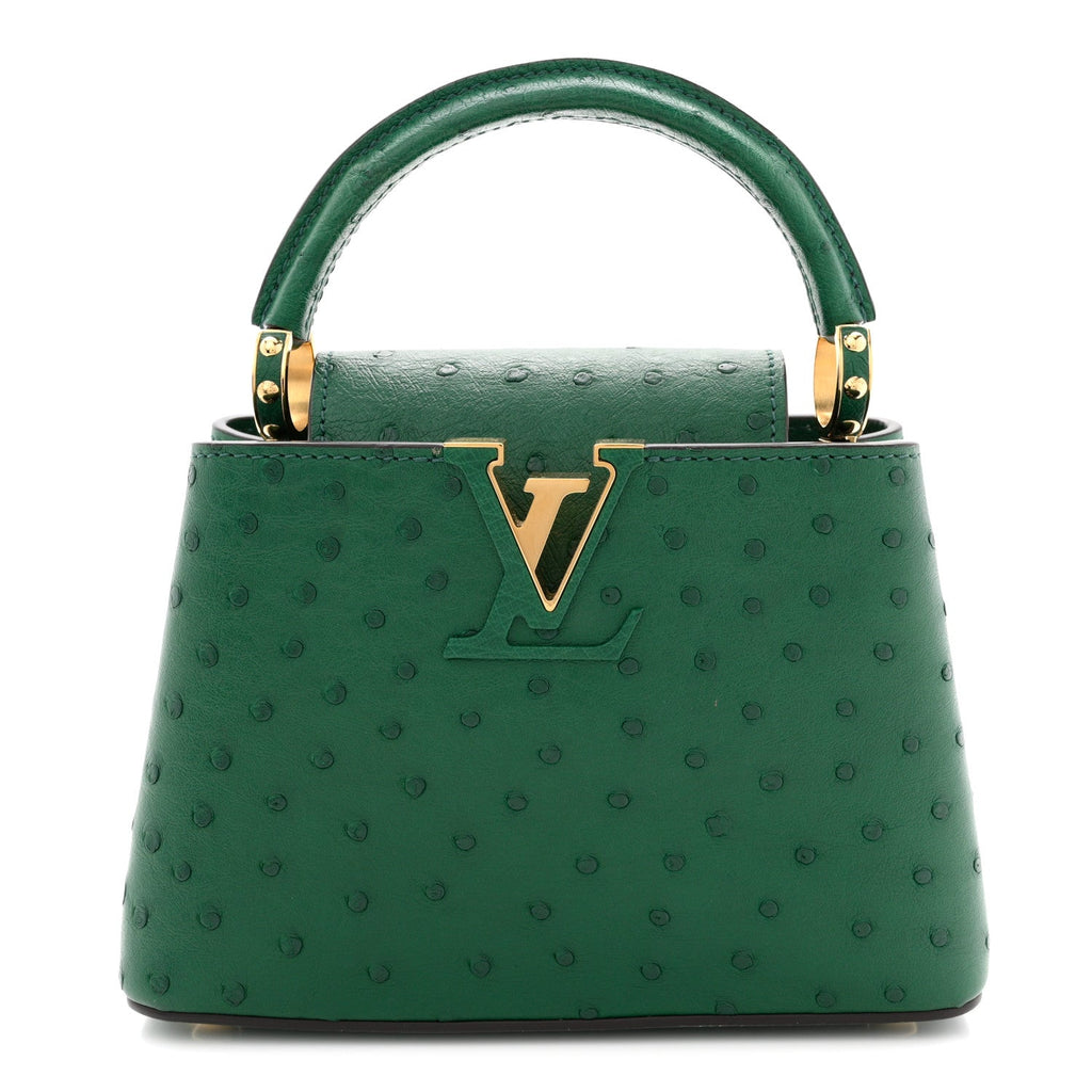 Louis Vuitton Ostrich Capucines Mini Mint