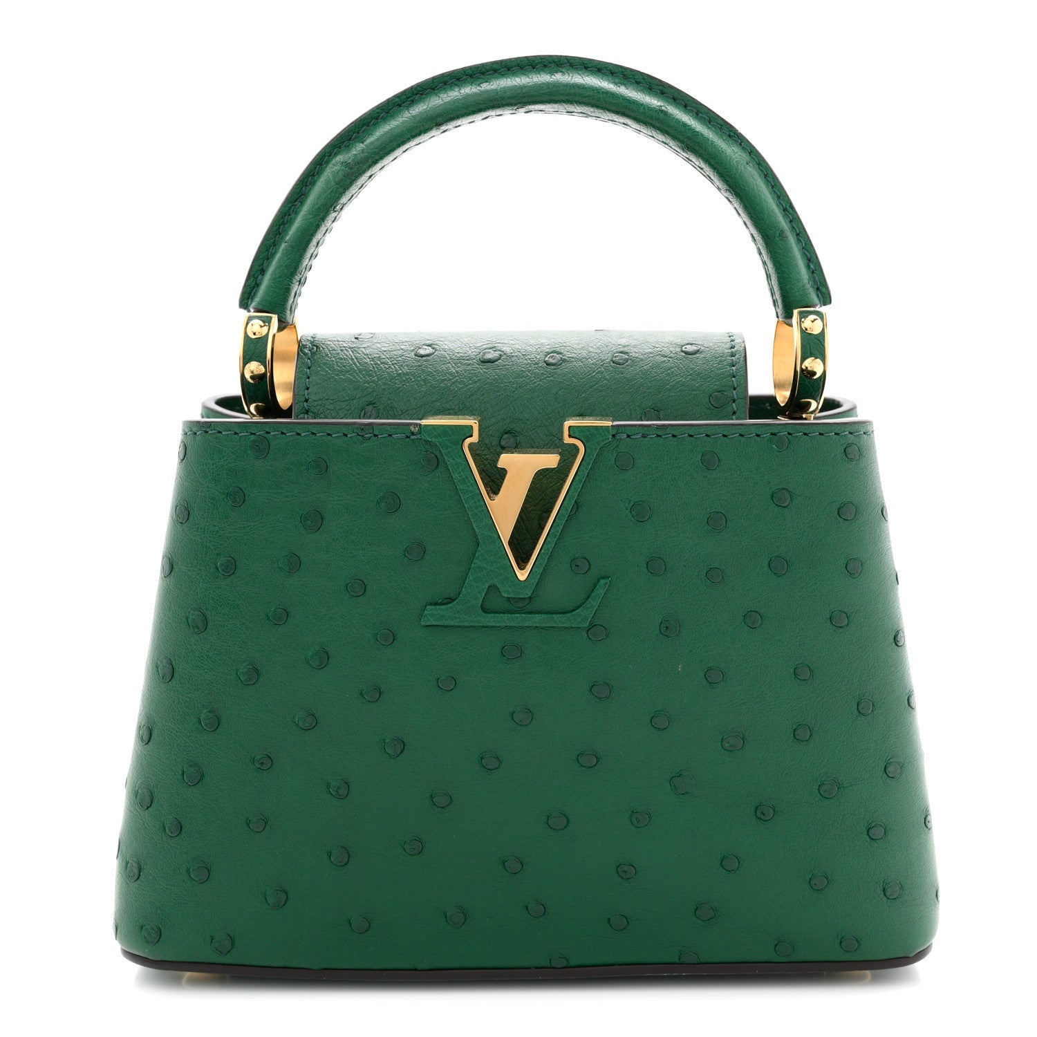 Louis Vuitton Ostrich Capucines Mini Mint