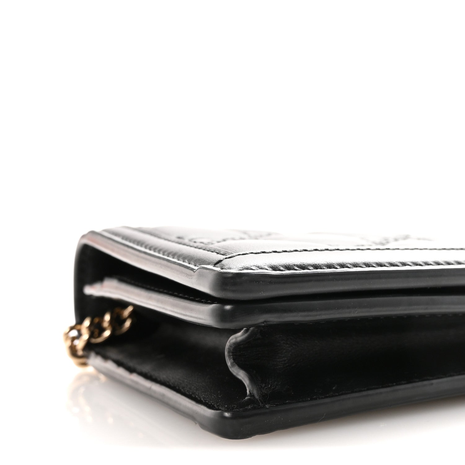 Gucci Calfskin GG Matelasse Chain Wallet Black